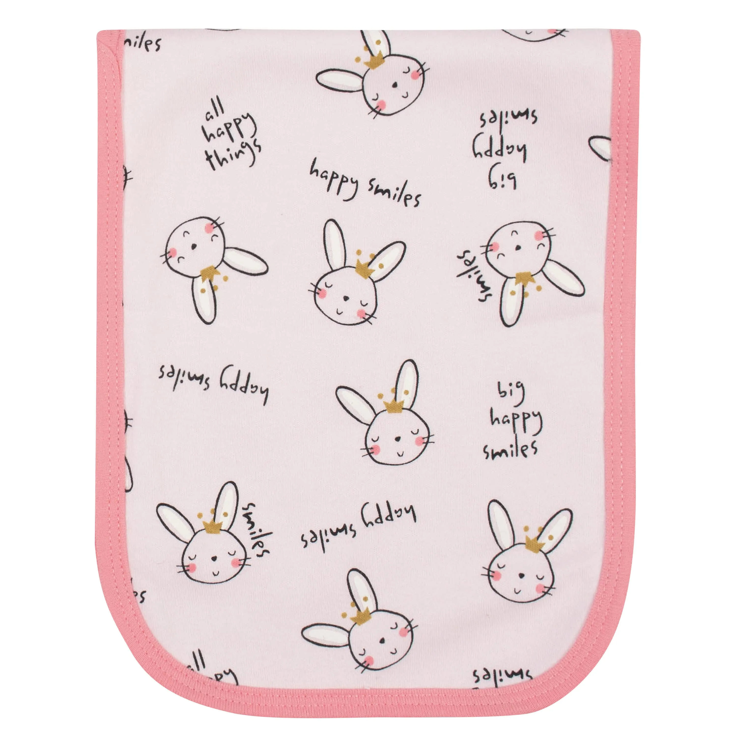 4-Pack Baby Girls Ballerina Terry Burp Cloths