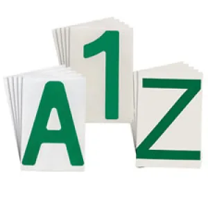 8" ToughStripe Green Numbers and Letters