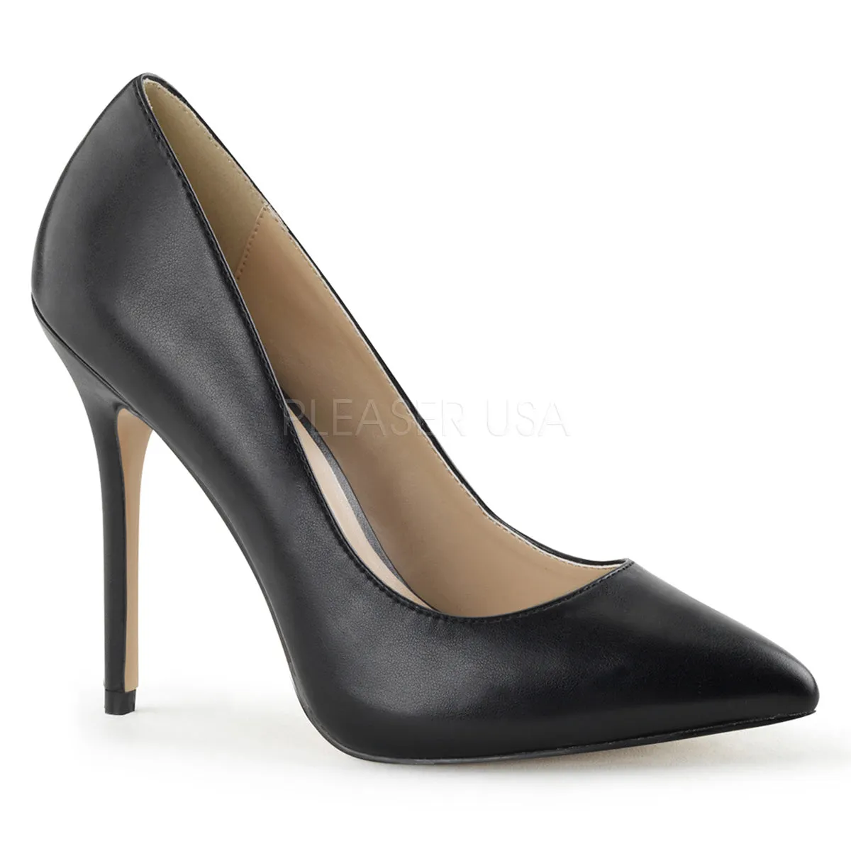 AMUSE-20  Black Faux Leather