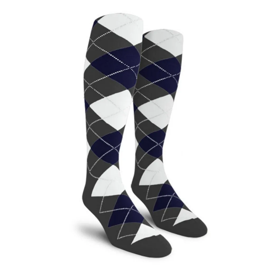 Argyle Knee High Golf Socks Available In 10 Colors-One Size Fits All