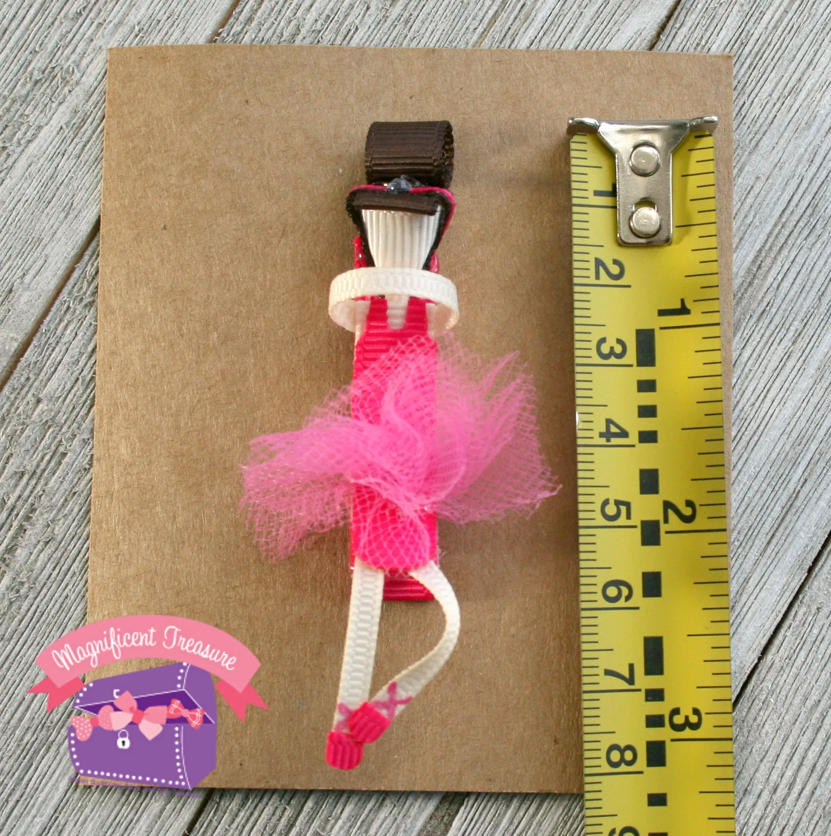 Ballerina Ribbon Sculpture Hair Clip