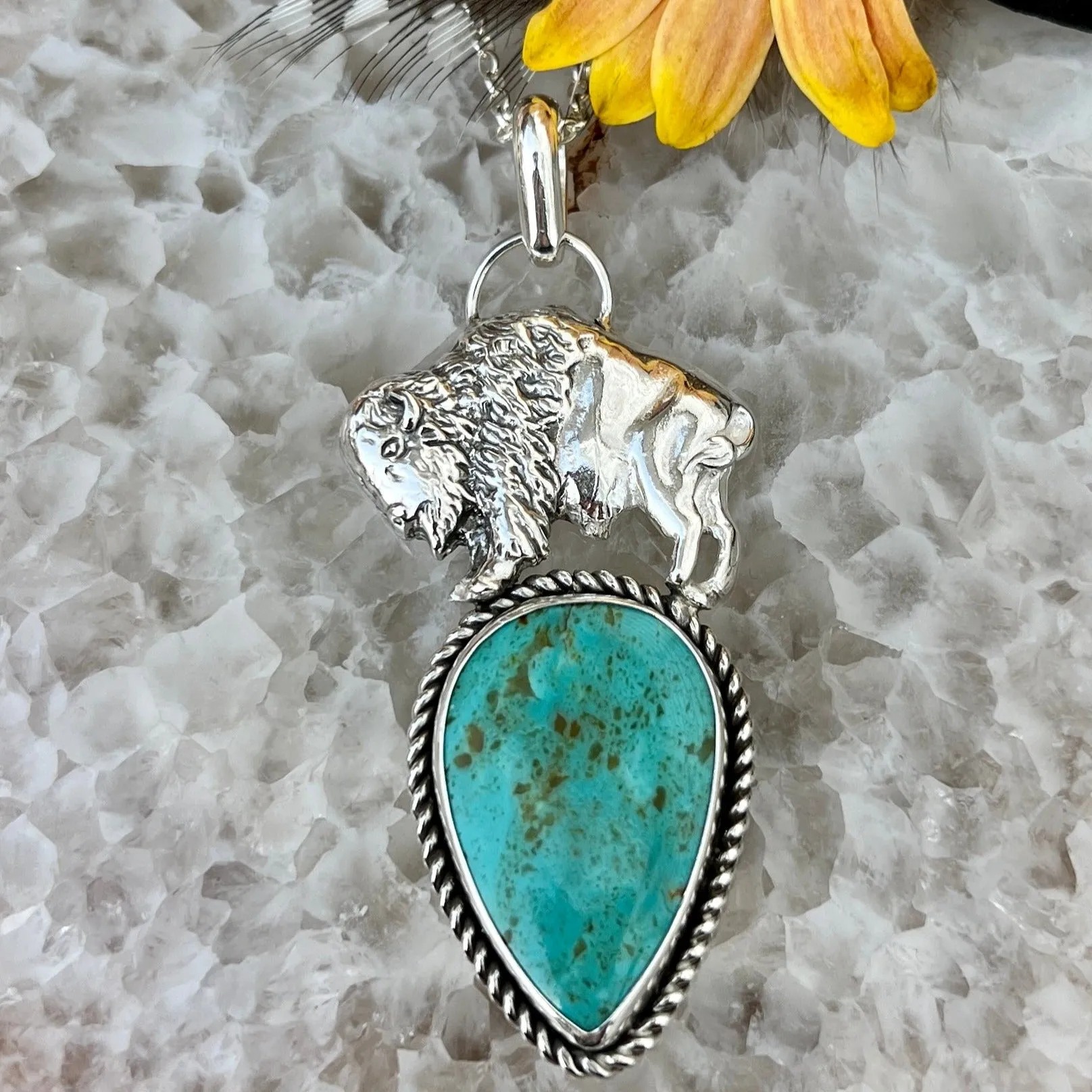Buffalo Soldier Turquoise sterling silver necklace