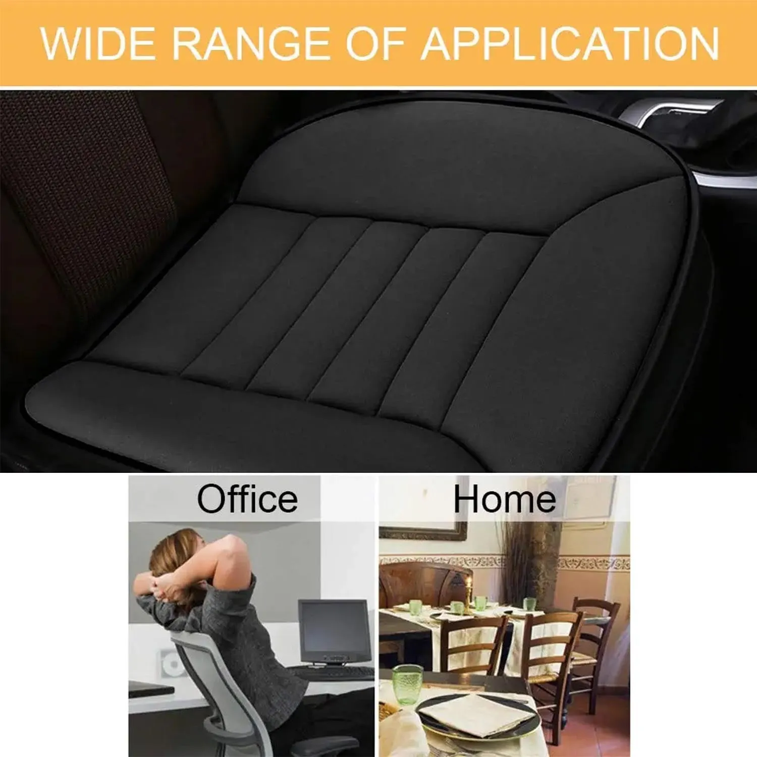 Car Seat Cushion with 1.2inch Comfort Memory Foam, Custom Logo For Your Cars, Seat Cushion for Car and Office Chair FJ19989