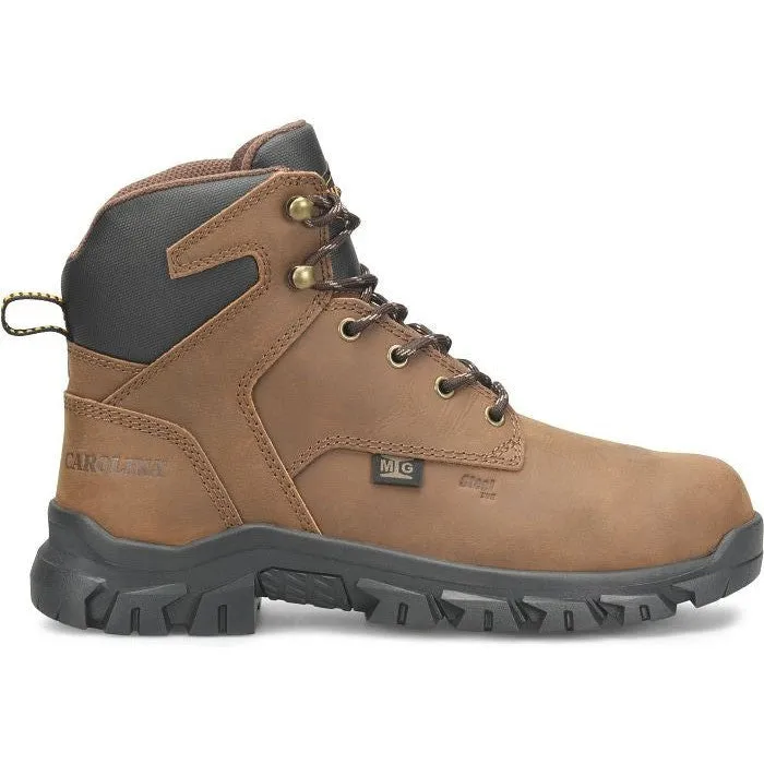 Carolina Men's Gruntz 6" Steel Toe Internal Metguard Work Boot -Brown- CA3594
