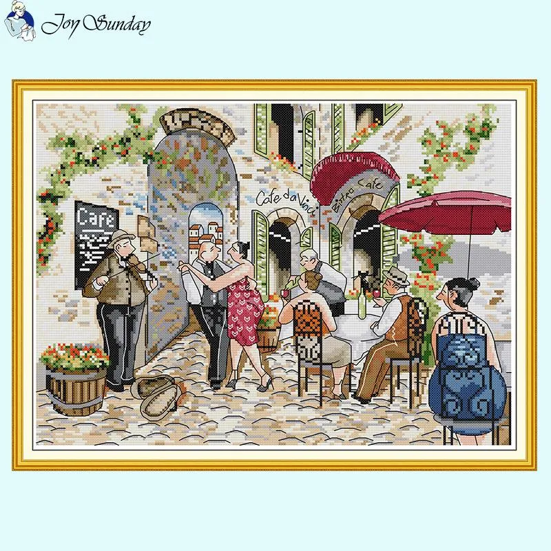 Curbside Dance DIY Art Portrait Pattern Cross Stitch