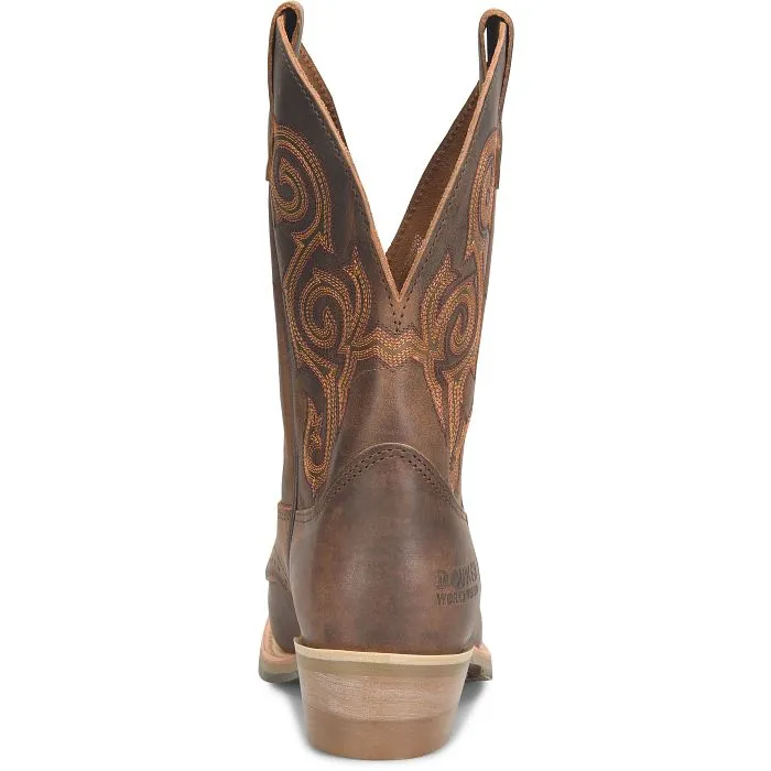 Double H Dark Brown Folklore Rockdale Round Toe Western Roper Boots for Men