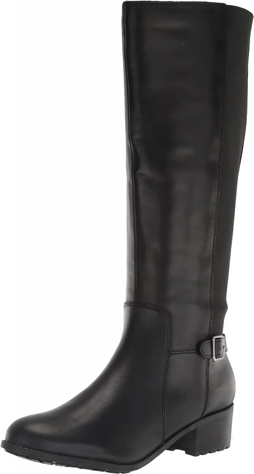 Easy Spirit Women's Wide Calf Tall Knee High Boots Black Leather 9W-WC