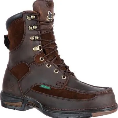 Georgia Men's Athens 8" Soft Toe Waterproof Work Boot - Brown - G9453