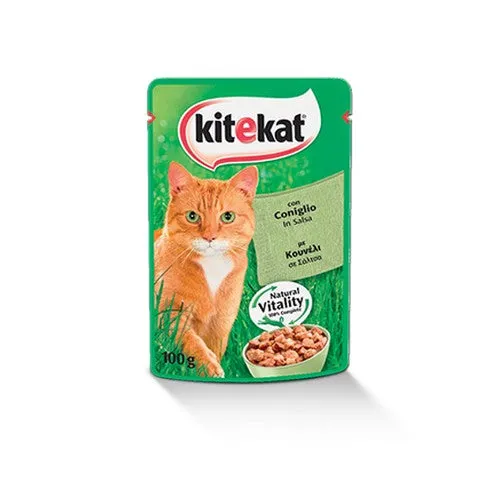 Kitekat Bustine Con Coniglio In Salsa Da 100 Gr.