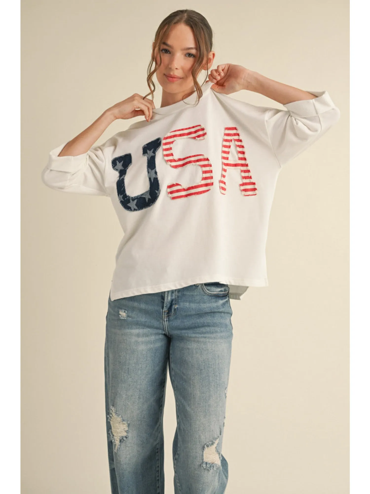 Liberty USA Patch Work Top