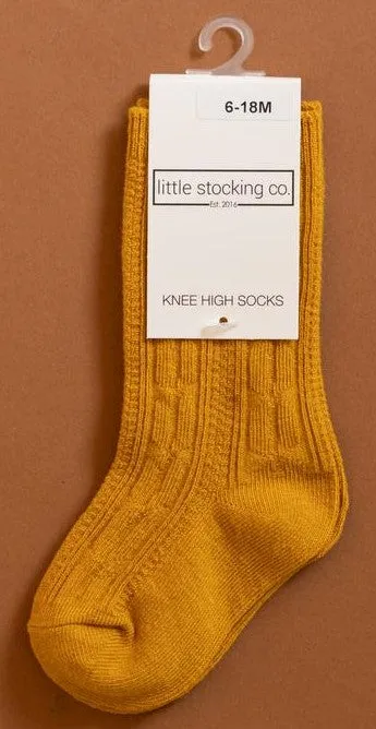 Little Stocking Co Knee High Socks - Golden Yellow