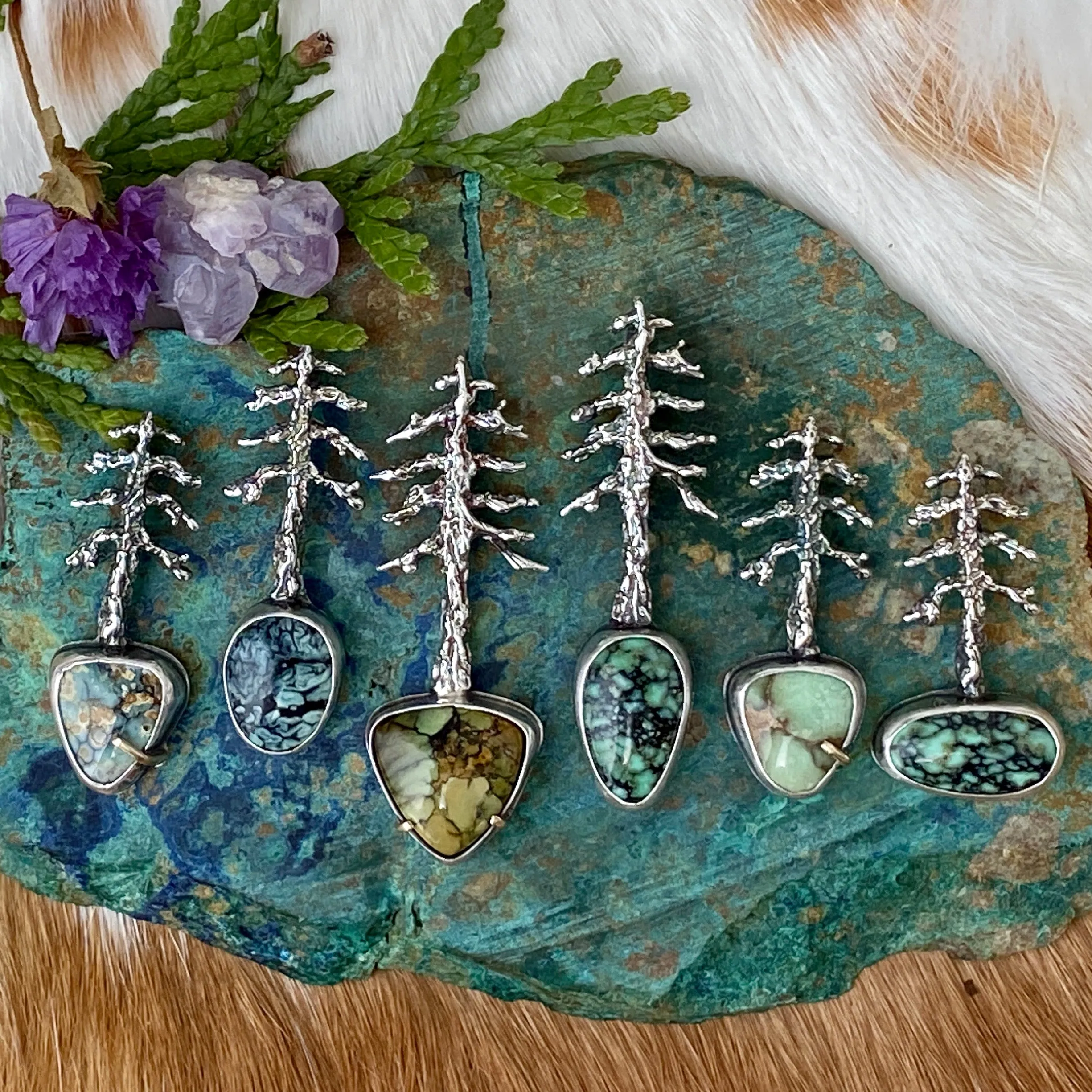 Lone Pine "N. Damele Turquoise" sterling silver necklace
