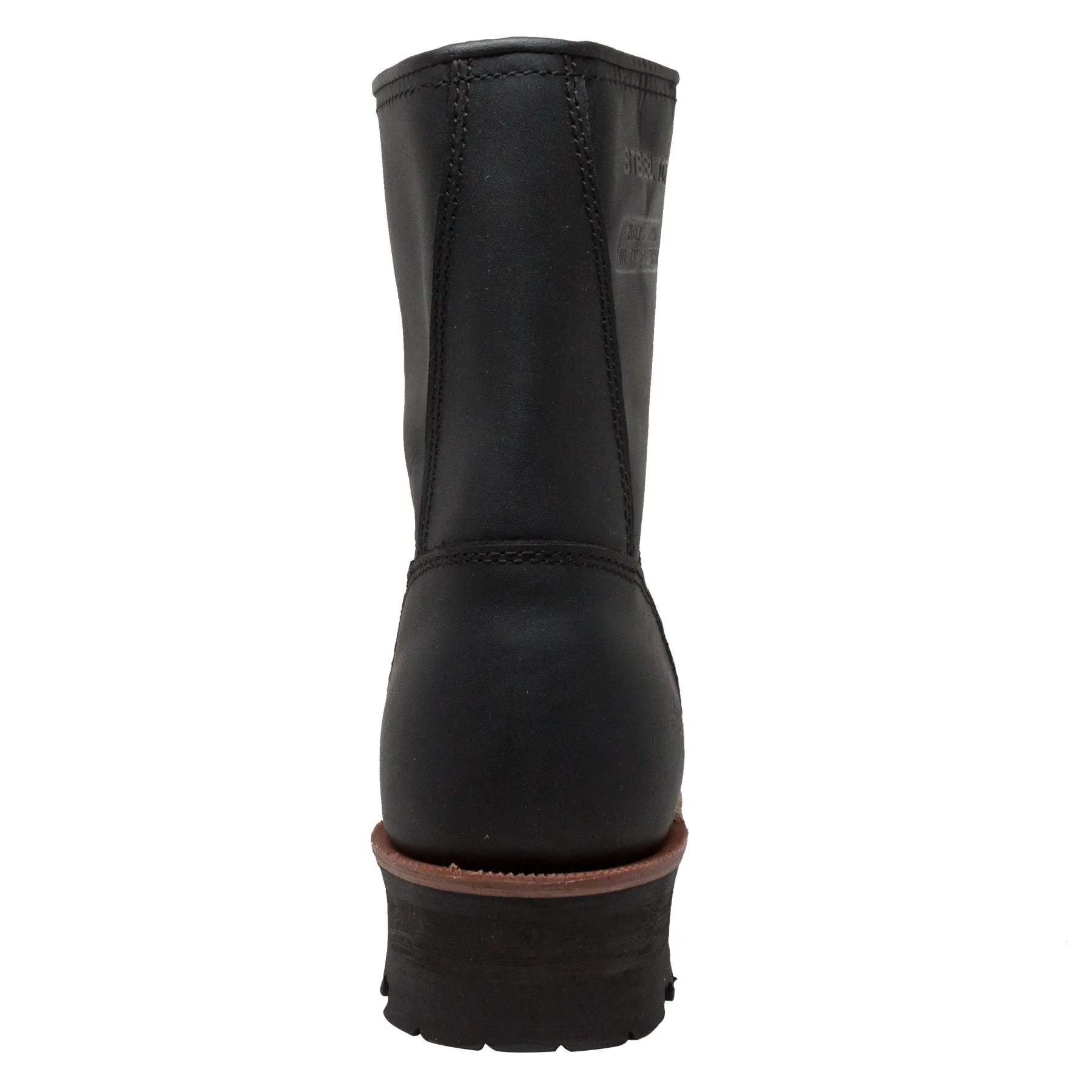 Men's 9" Waterproof Steel Toe Logger Black - 1428WP