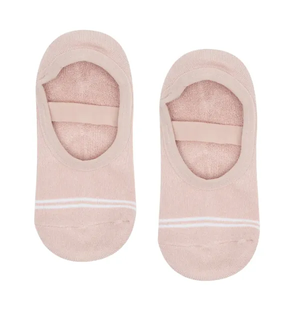 MoveActive Ballet Non Slip Grip Socks - Pinstripe Blush