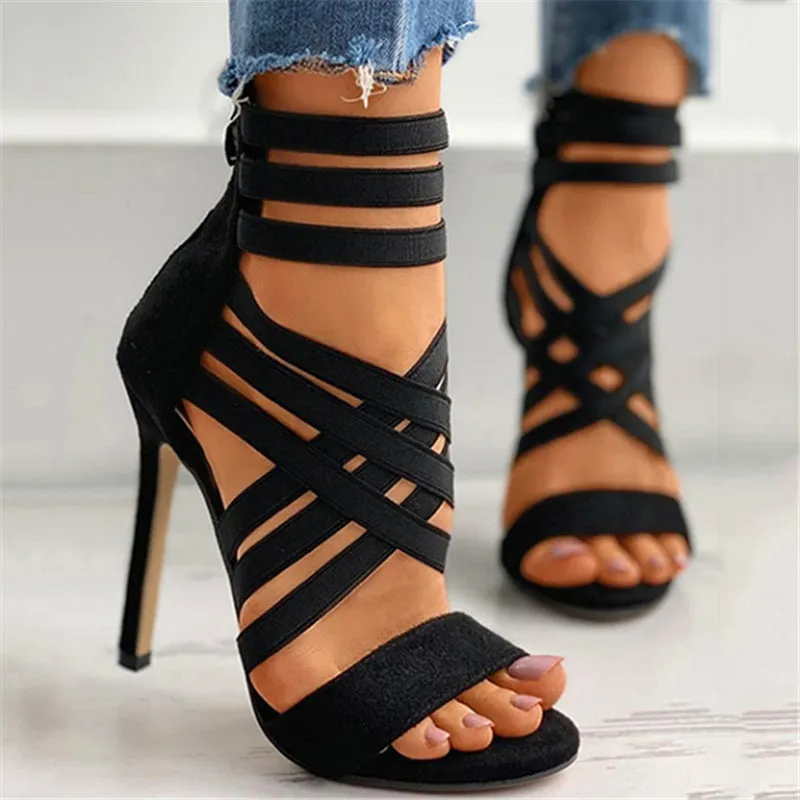New Casual Peep-Toe Solid Color Pumps High Heels For Women