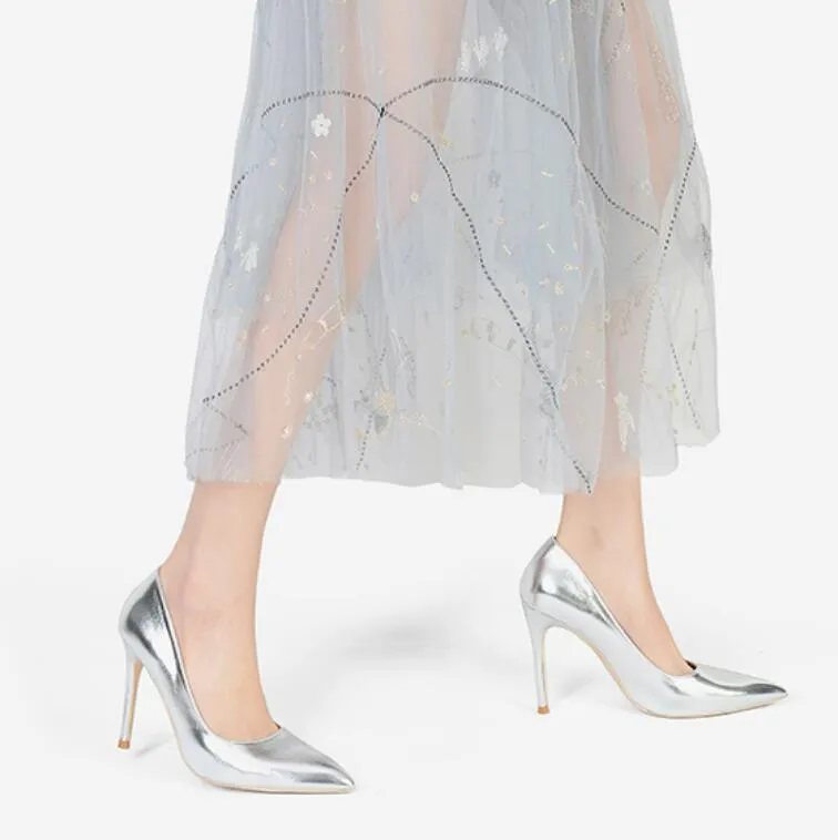 Pointy High Heel Pumps For Petite Feet GS170