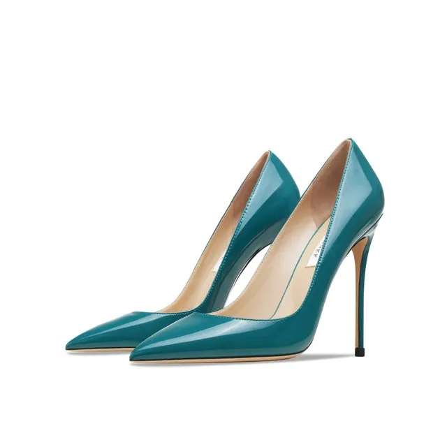 Real Leather Brand Pumps Fashion Woman High Heel Shoes