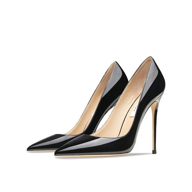 Real Leather Brand Pumps Fashion Woman High Heel Shoes