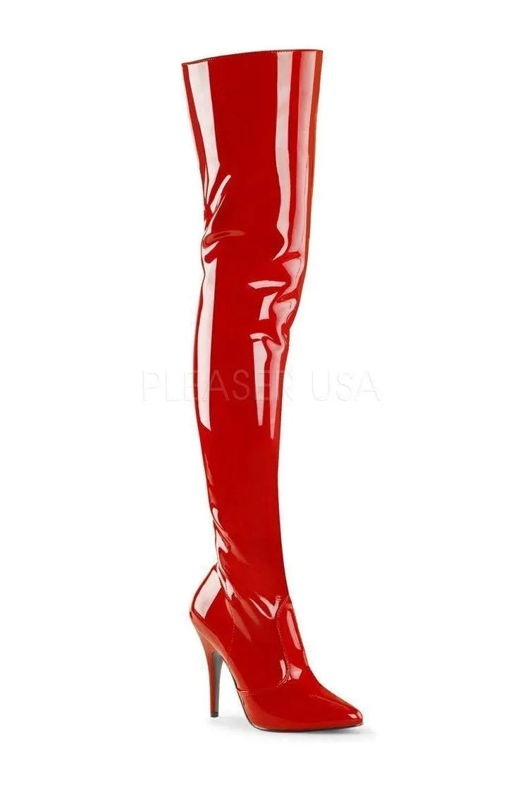 SEDUCE-3010 Thigh Boot | Red Patent
