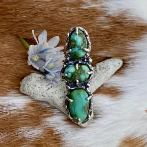 Sonora gold rustic hand cast ring