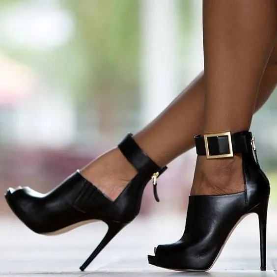 Summer Super High Heel Fish Mouth Cool Boots Stiletto Buckle Fashion Women's Boots Sexy Sandals