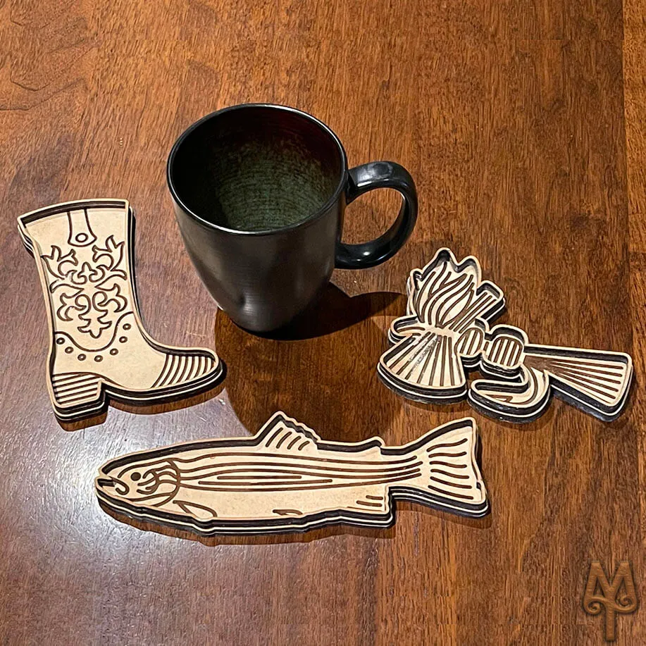 Western Fly Fishing Holiday Cookie Cutters